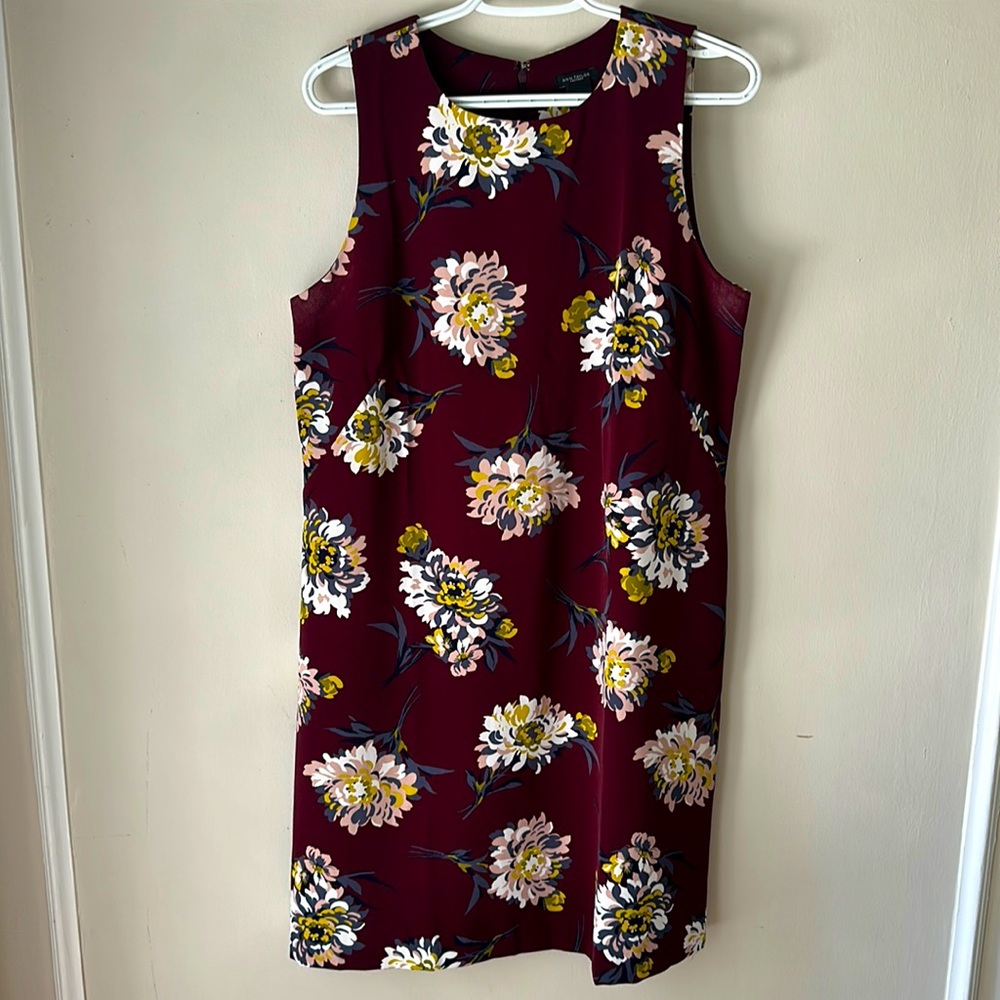 Ann Taylor Factor Floral Sleeveless Shift Dress